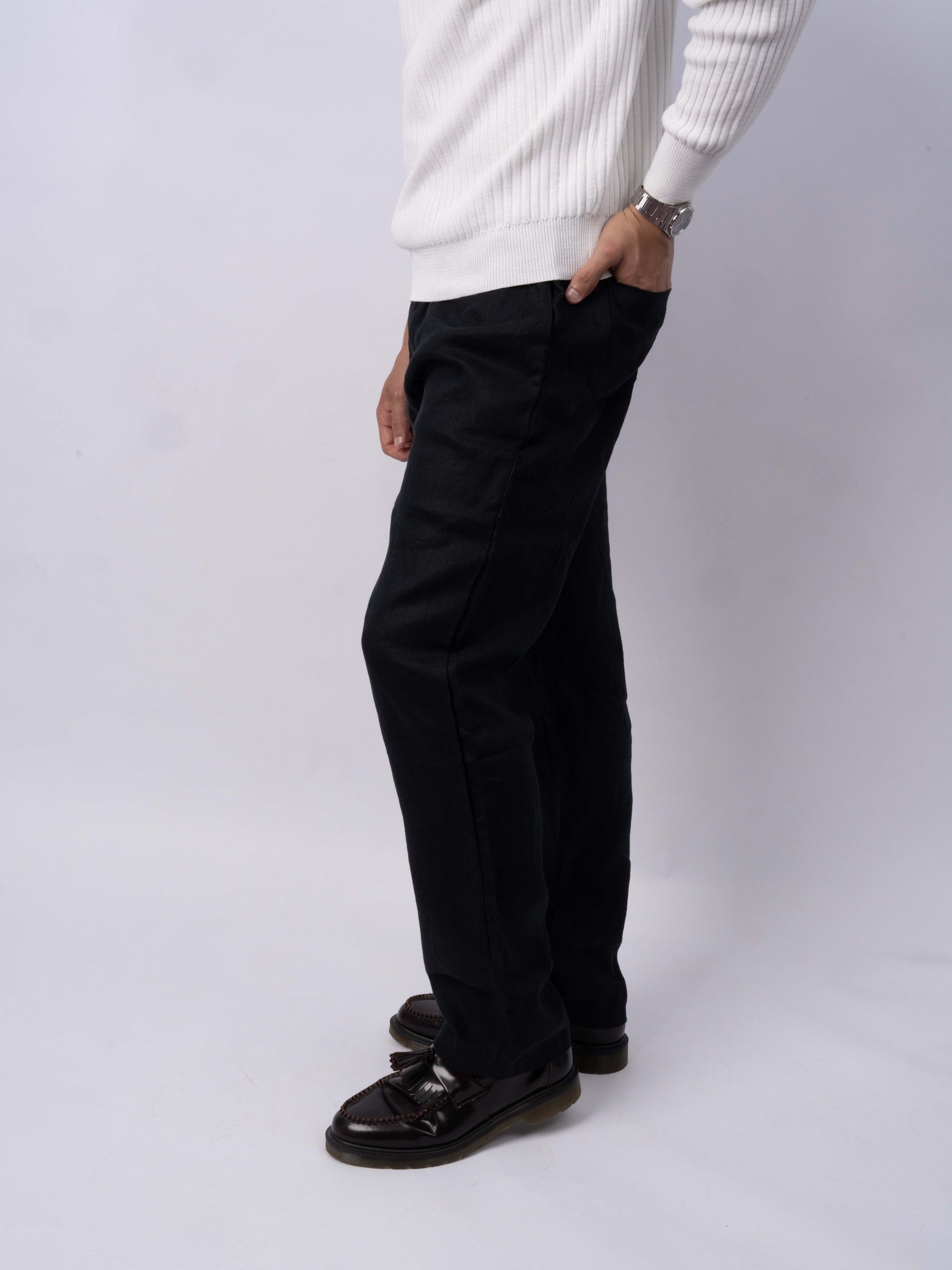 100% HØRBUKSER - SORT