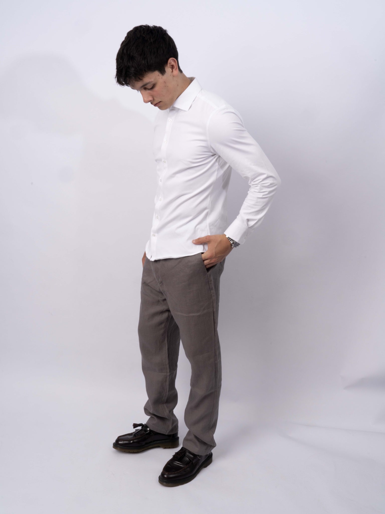 100% HØRBUKSER - GRÅ