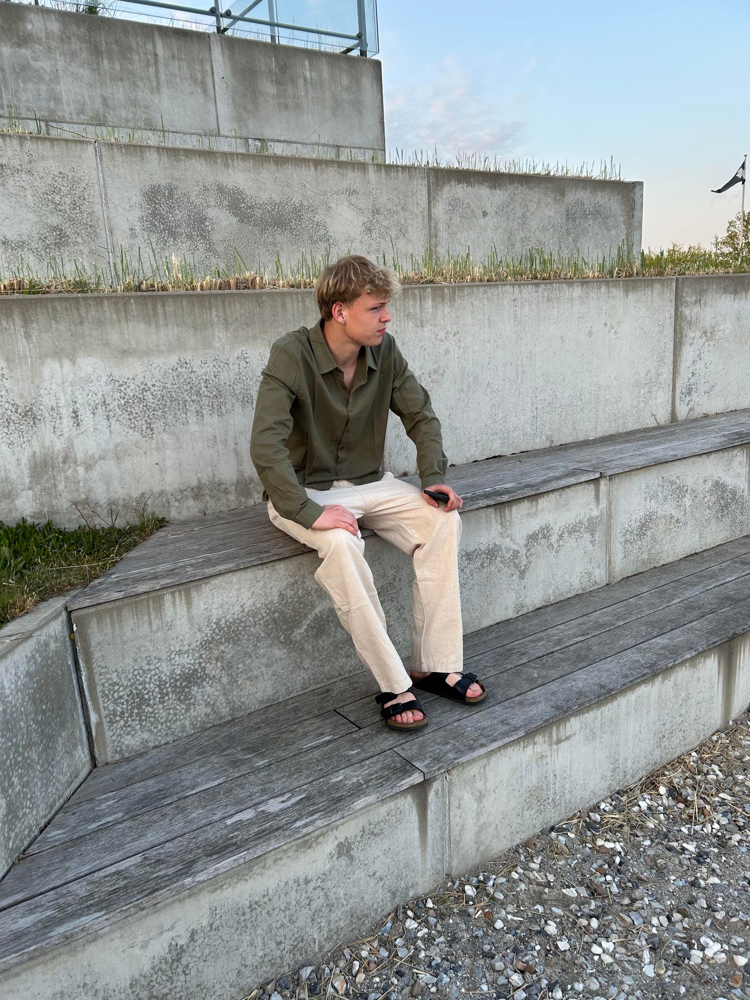 BAGGY VINTER HØRBUKSER - BEIGE