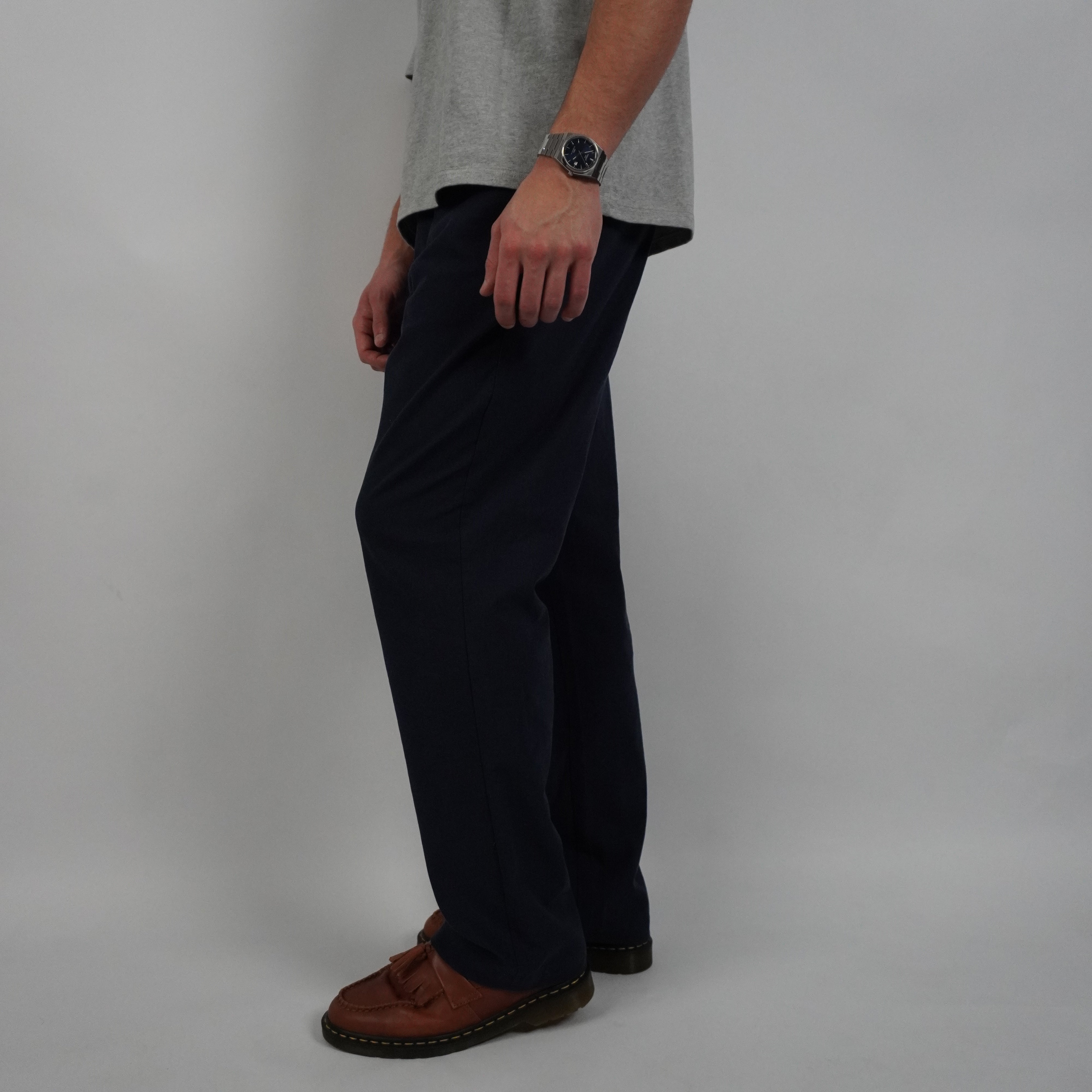 BAGGY HØRBUKSER - NAVY