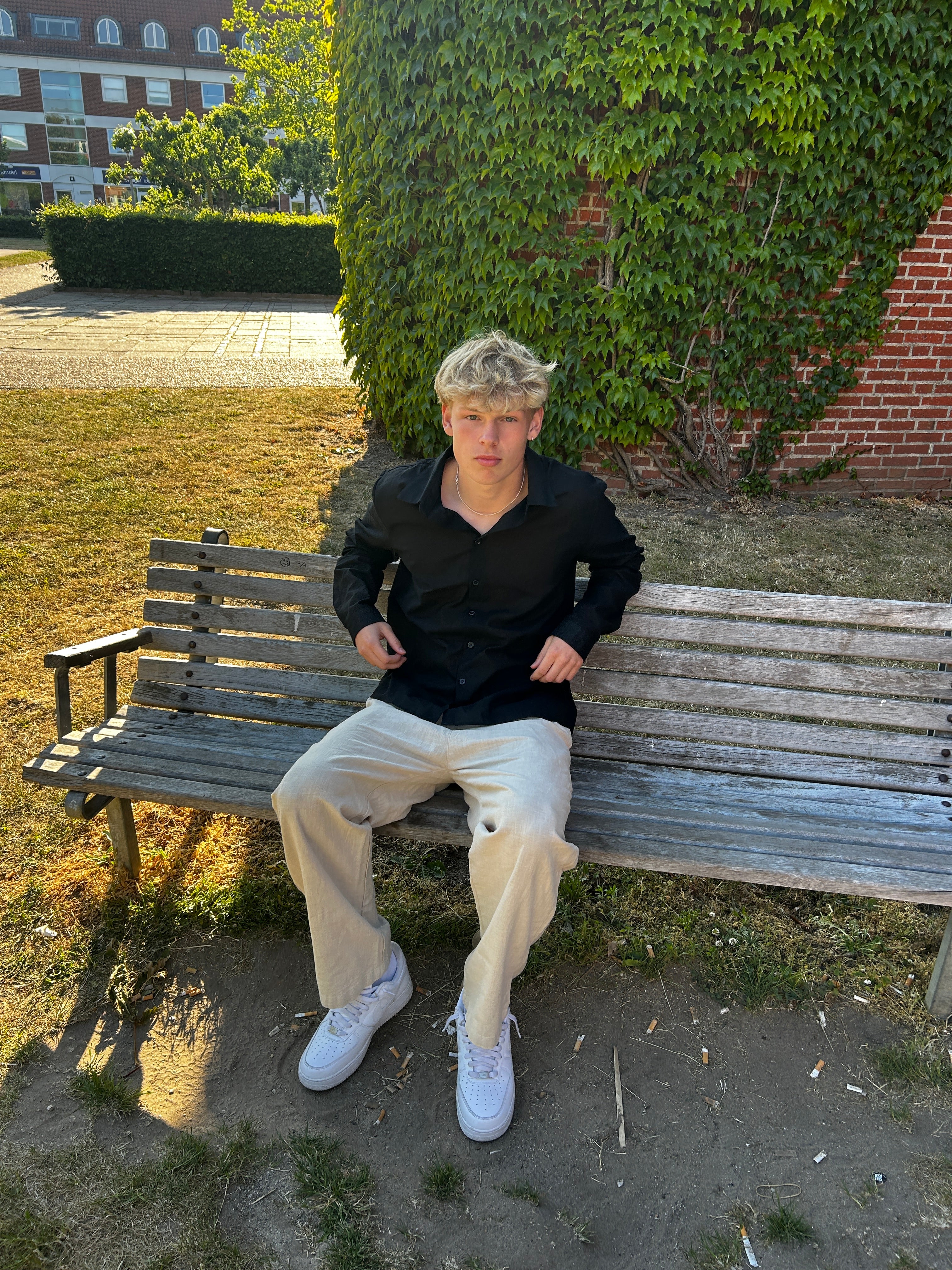 LANGÆRMET HØRSKJORTE - SORT