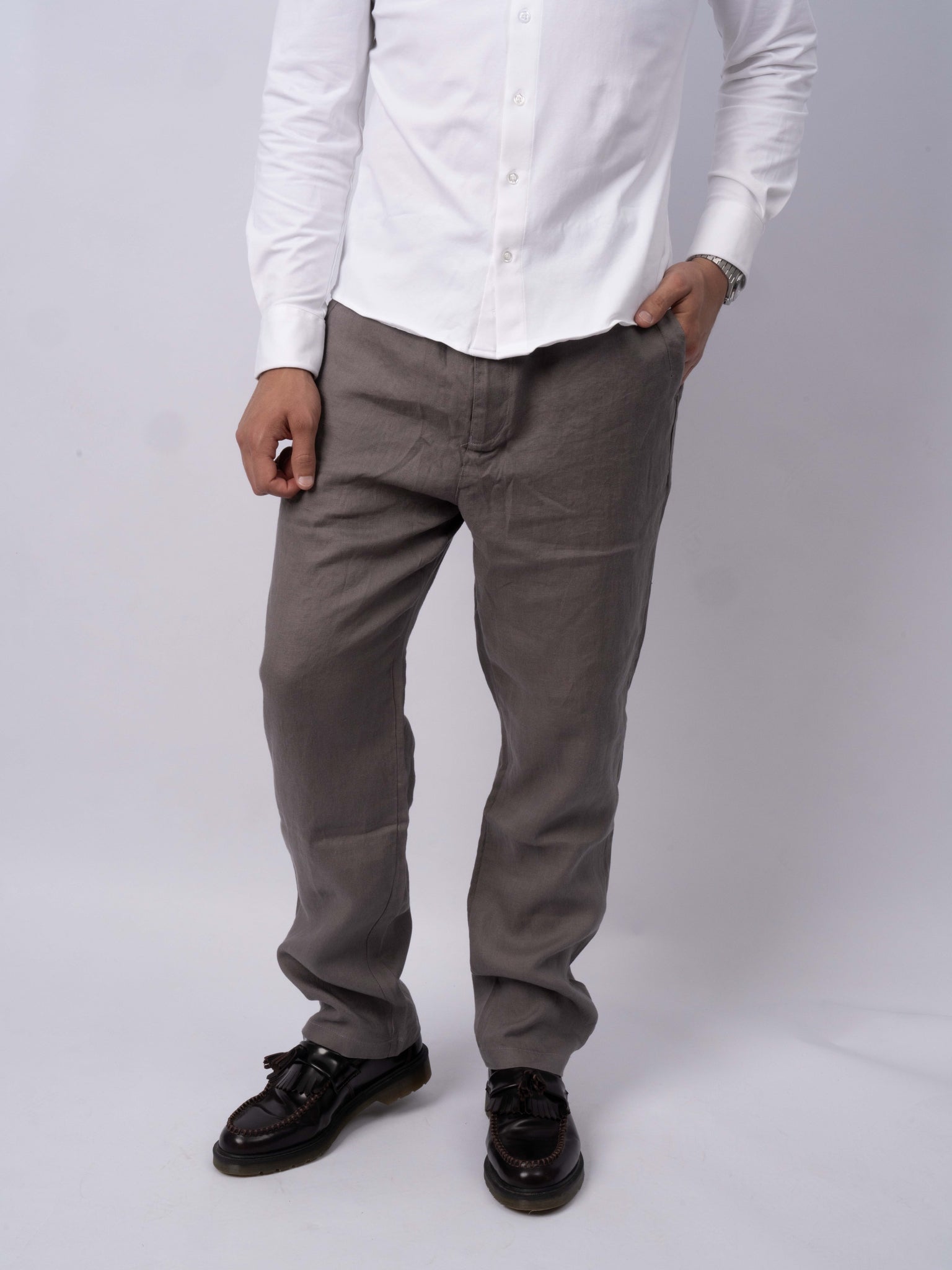 100% HØRBUKSER - GRÅ