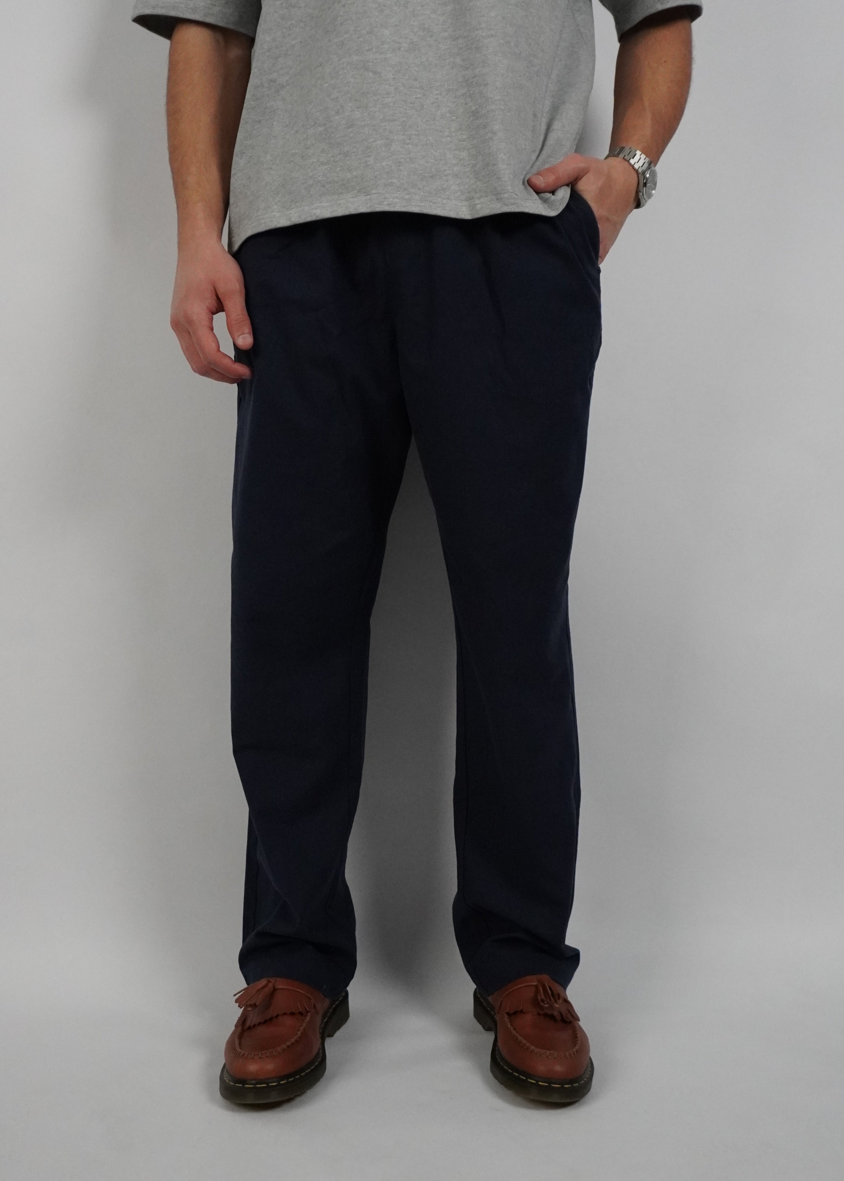 BAGGY HØRBUKSER - NAVY