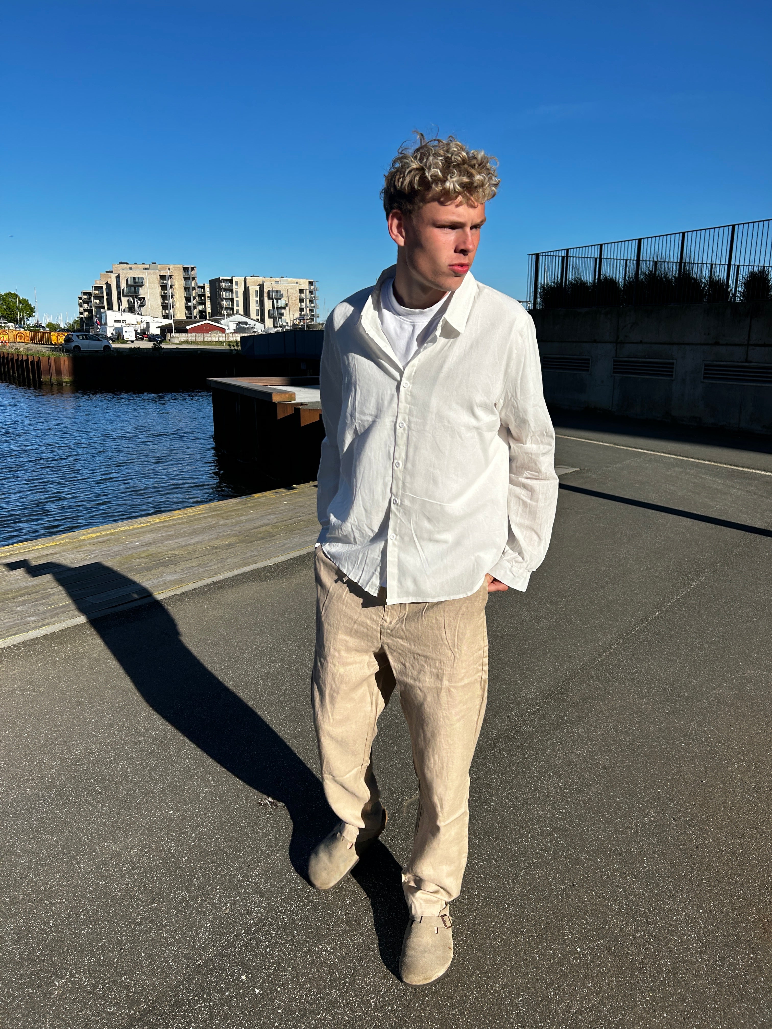 LANGÆRMET HØRSKJORTE - HVID