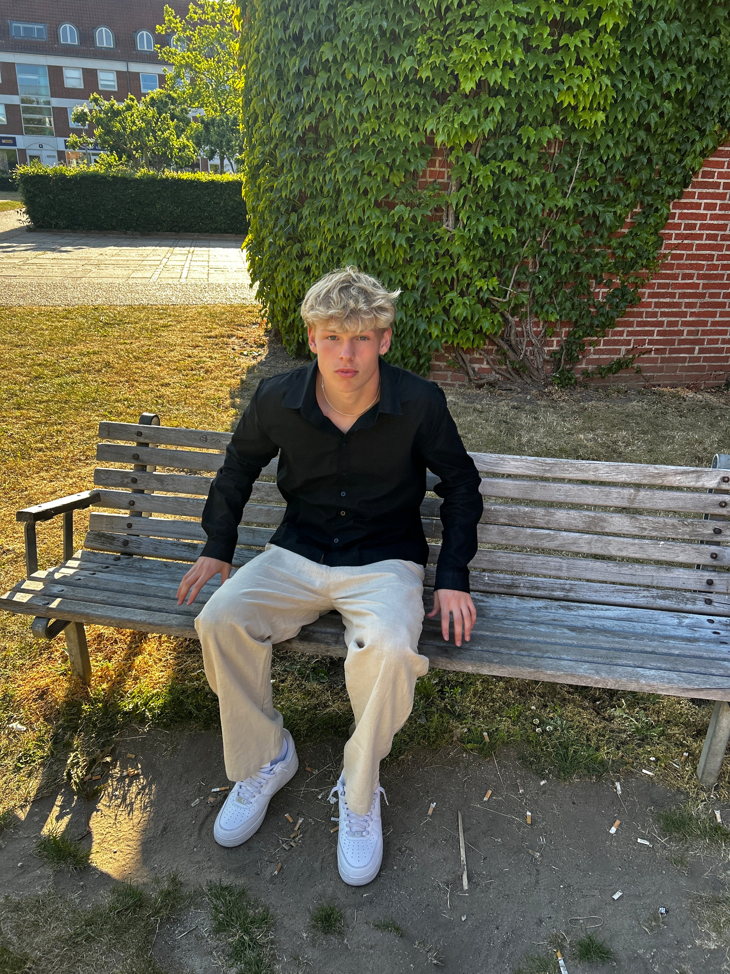 LANGÆRMET HØRSKJORTE - SORT