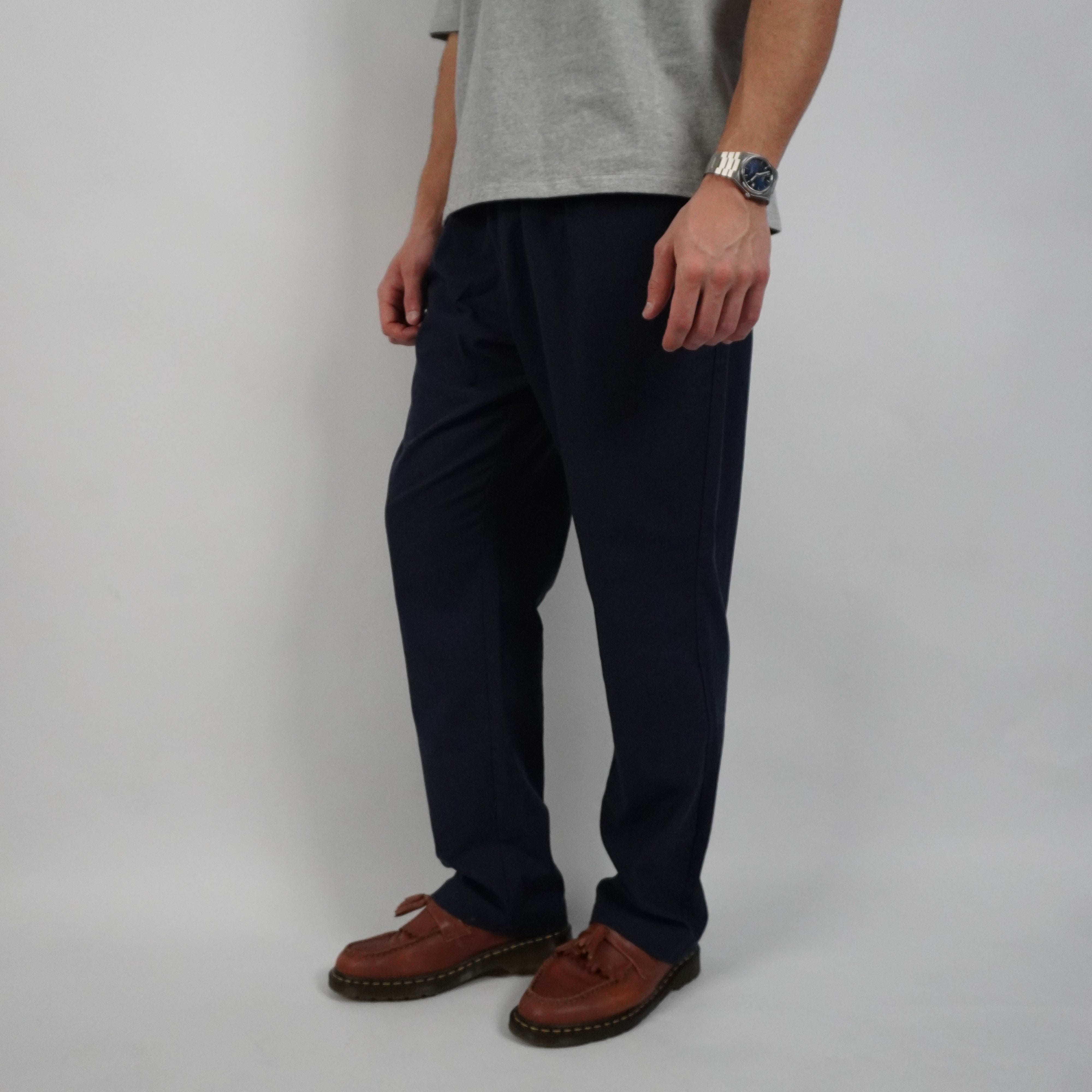 BAGGY HØRBUKSER - NAVY