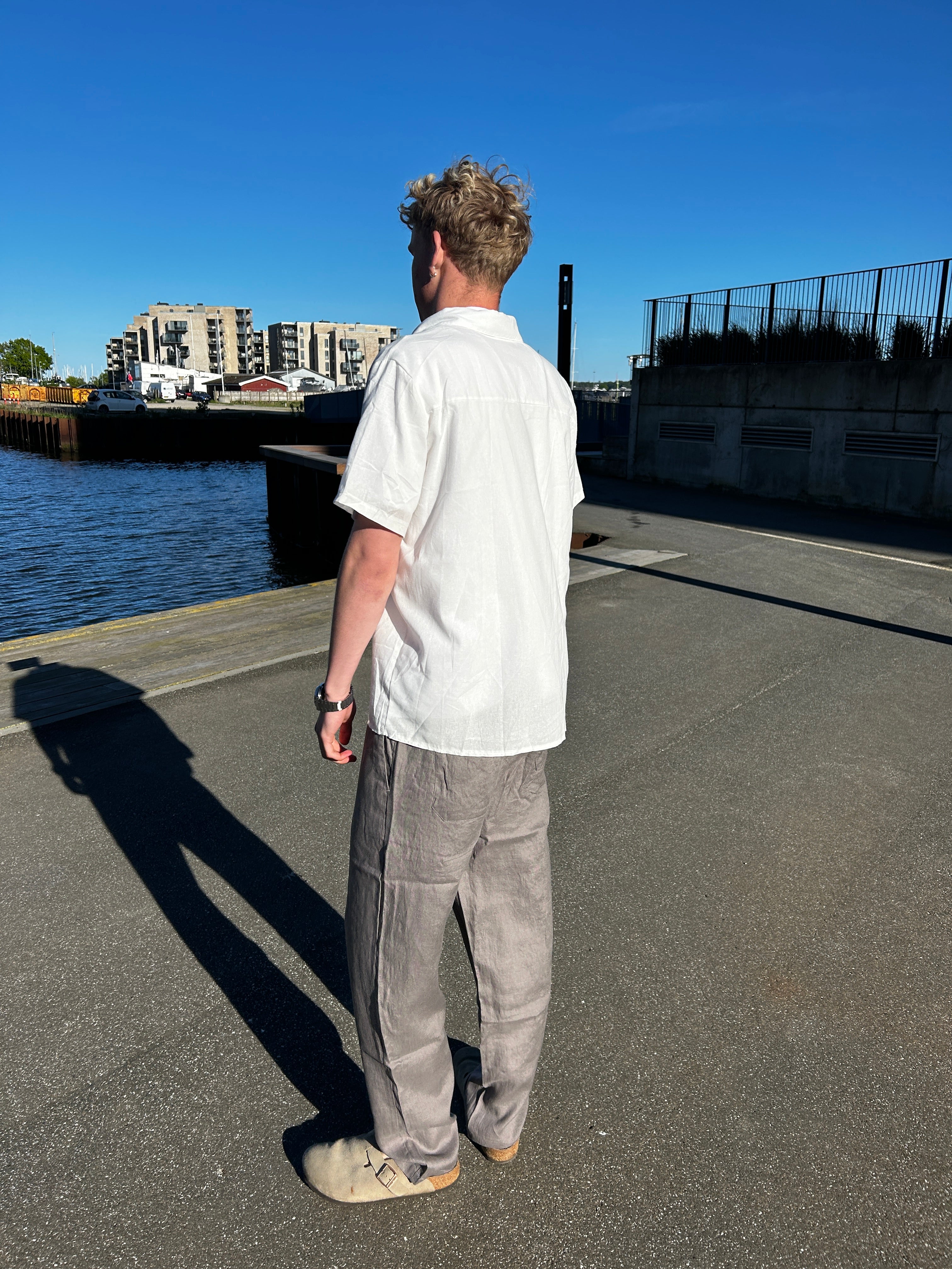 KORTÆRMET HØRSKJORTE - HVID