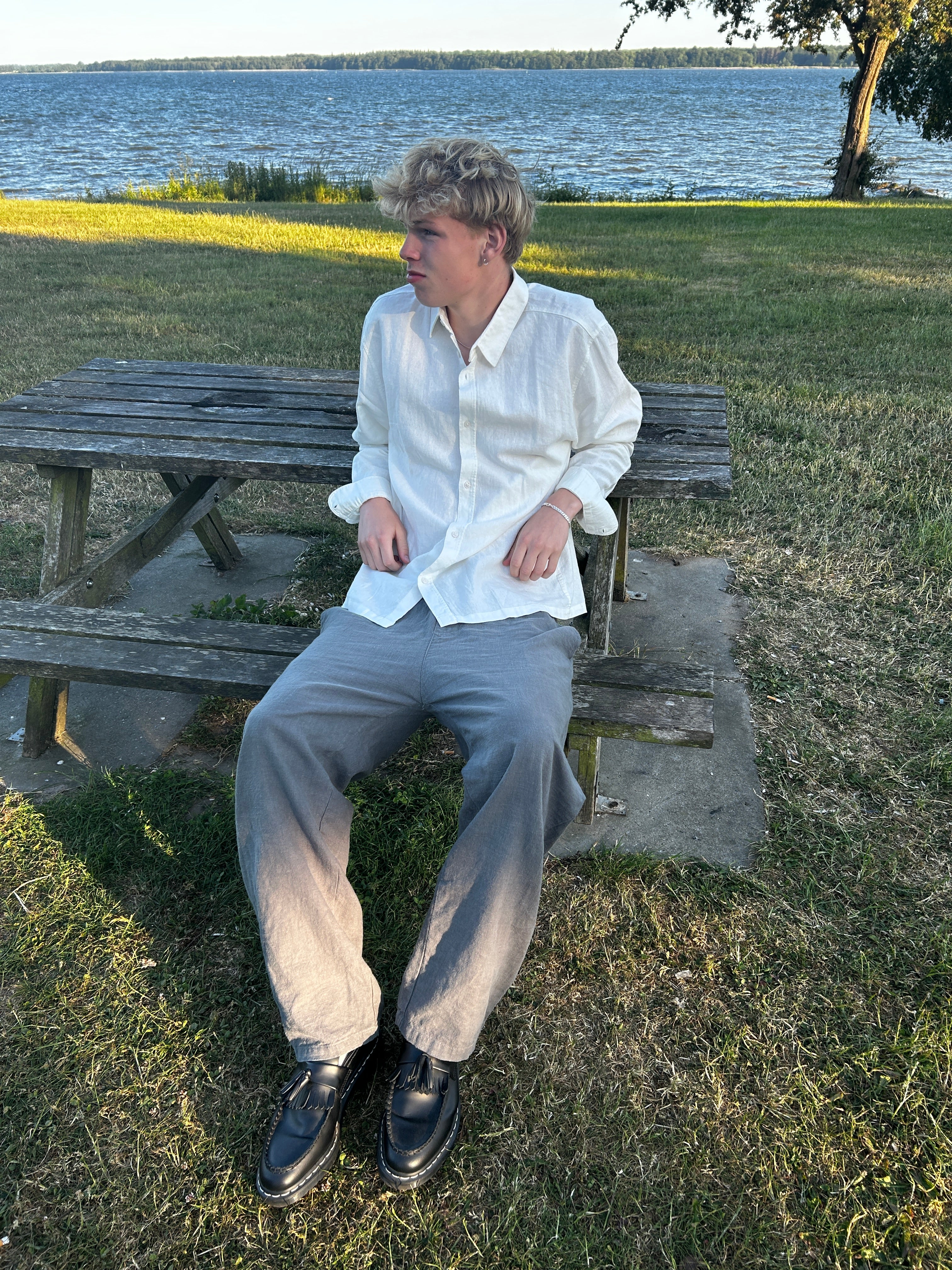 LANGÆRMET HØRSKJORTE - HVID