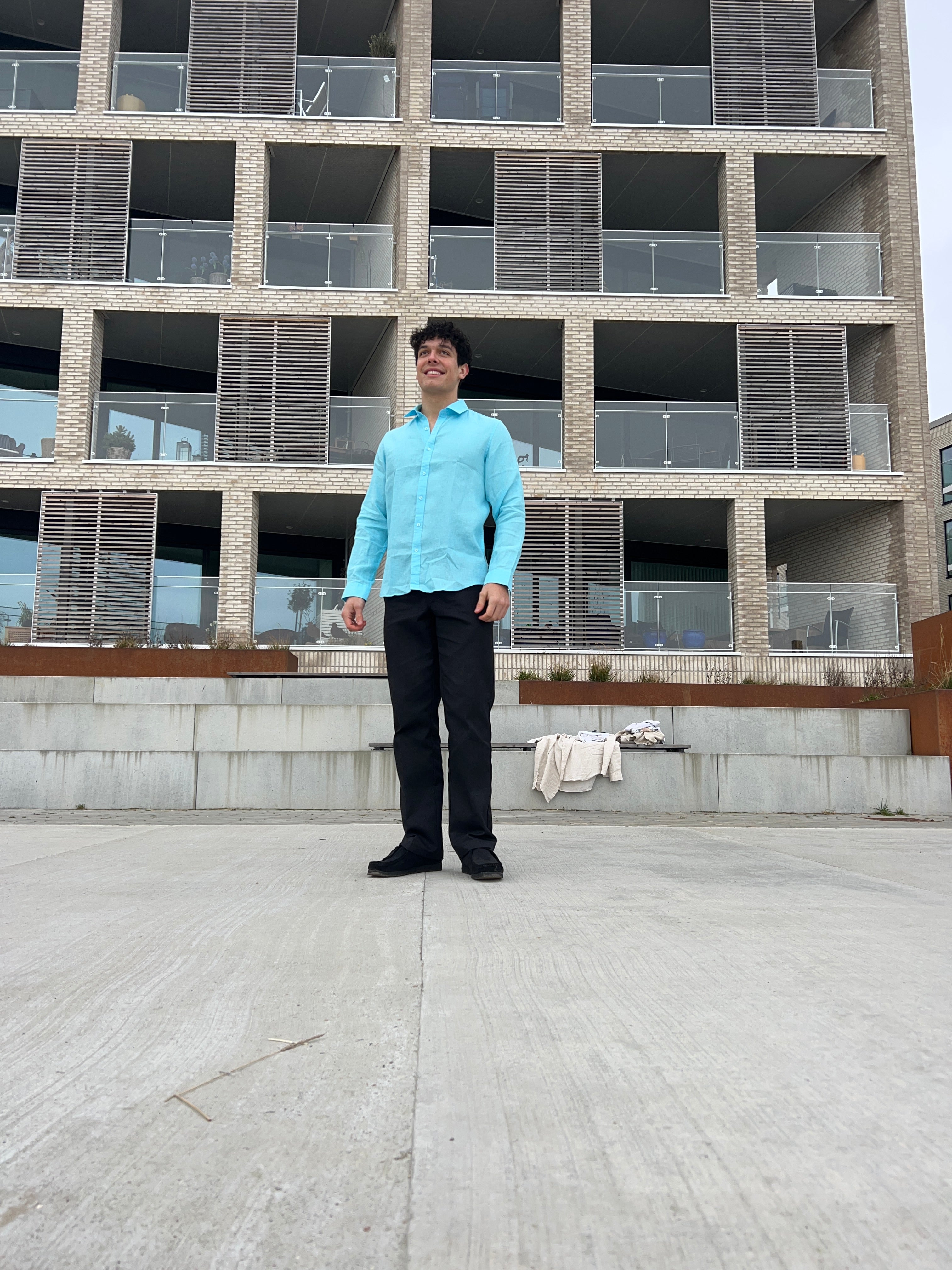 LANGÆRMET 100% HØRSKJORTE - FESTFARVEN