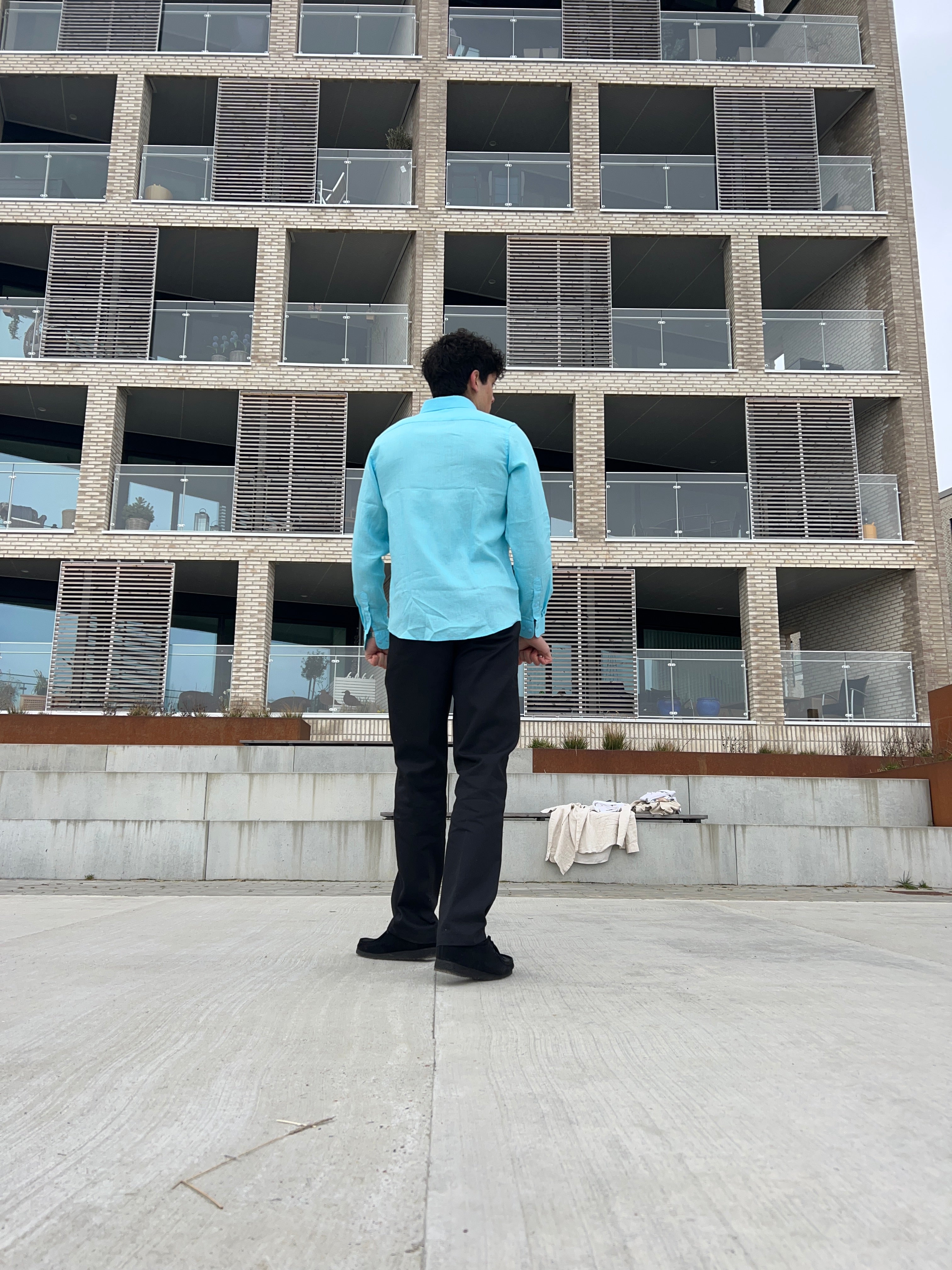 LANGÆRMET 100% HØRSKJORTE - FESTFARVEN