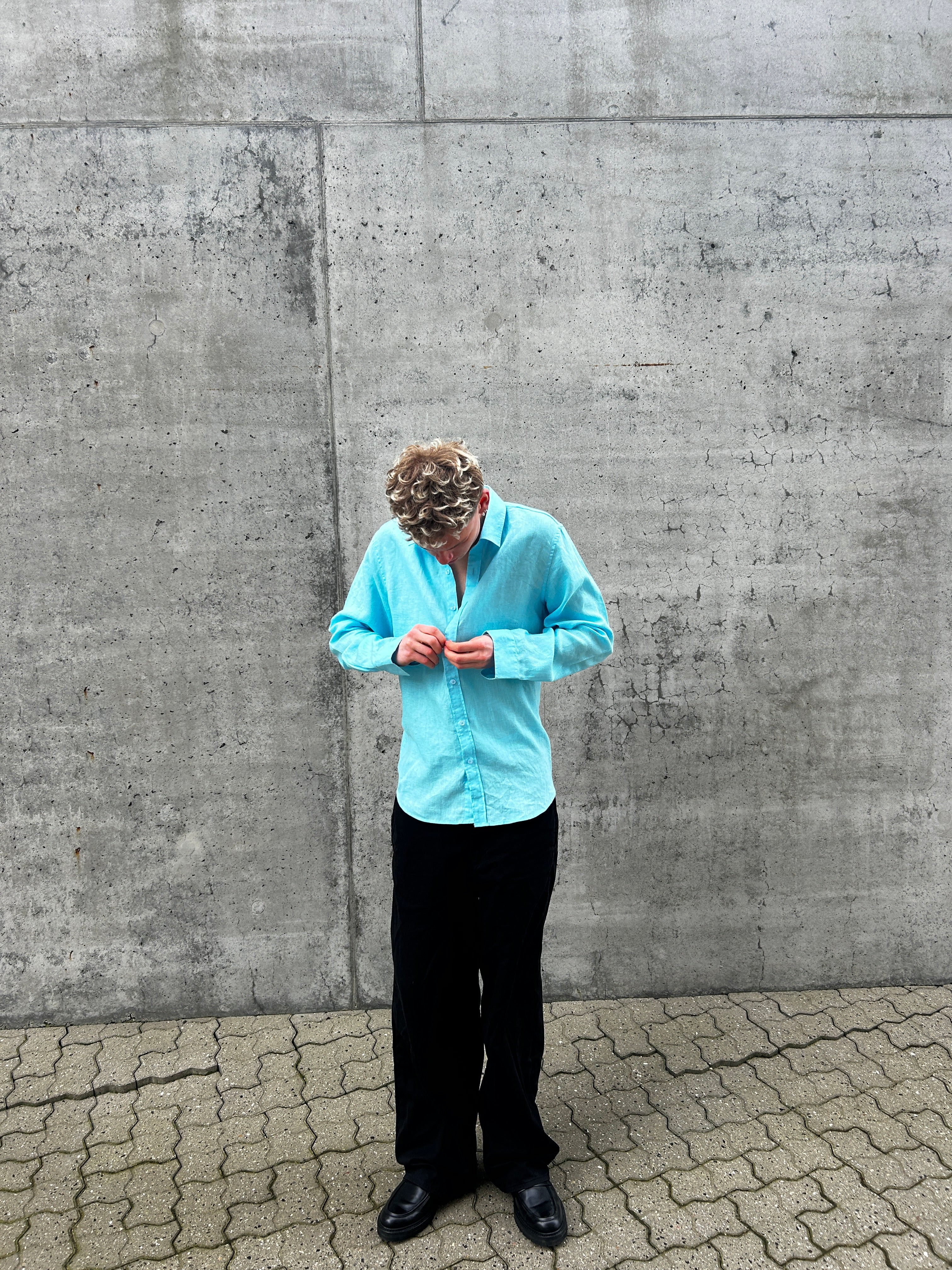 LANGÆRMET 100% HØRSKJORTE - FESTFARVEN