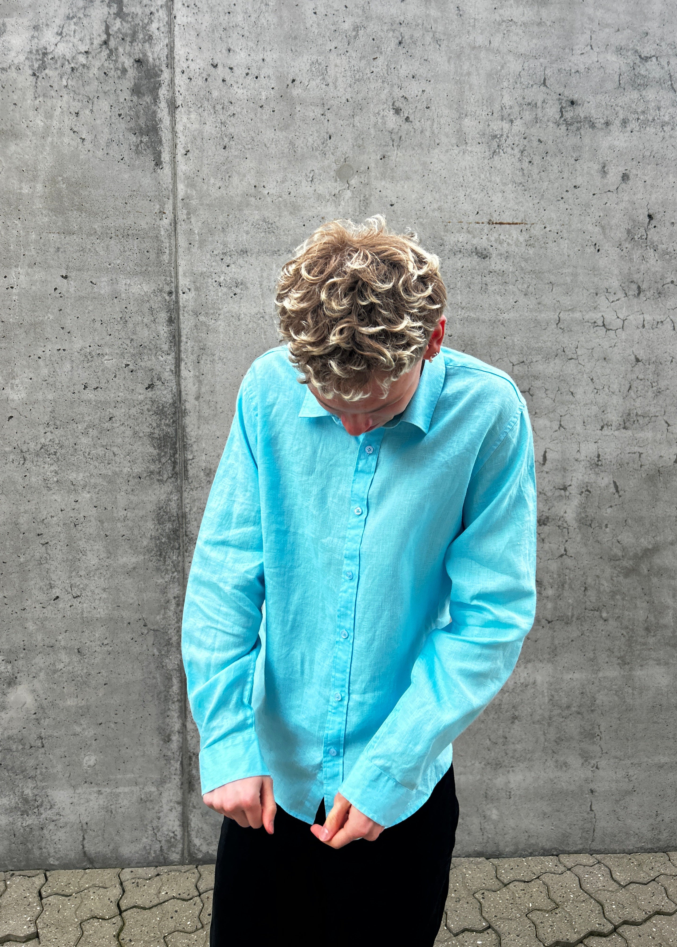 LANGÆRMET 100% HØRSKJORTE - FESTFARVEN