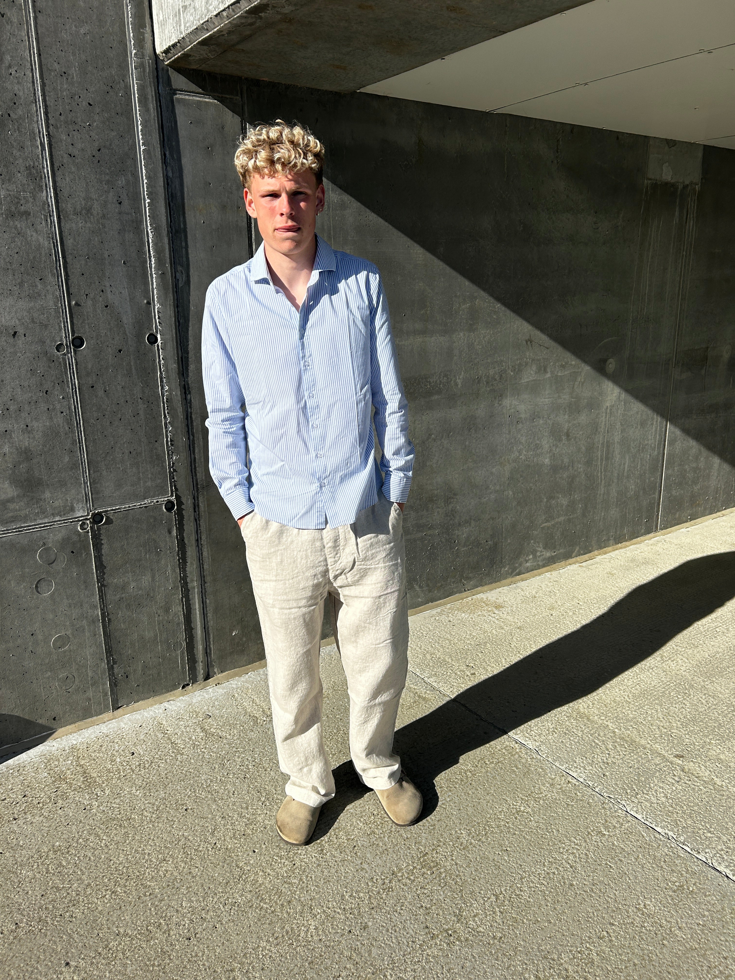 BAGGY VINTER HØRBUKSER - BEIGE