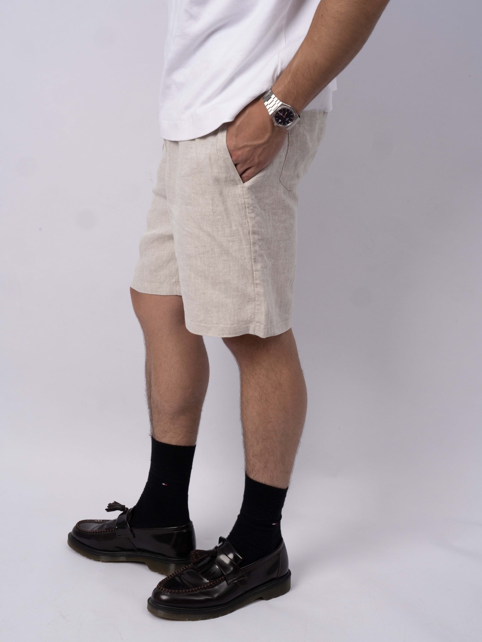 Hørshorts (beige)