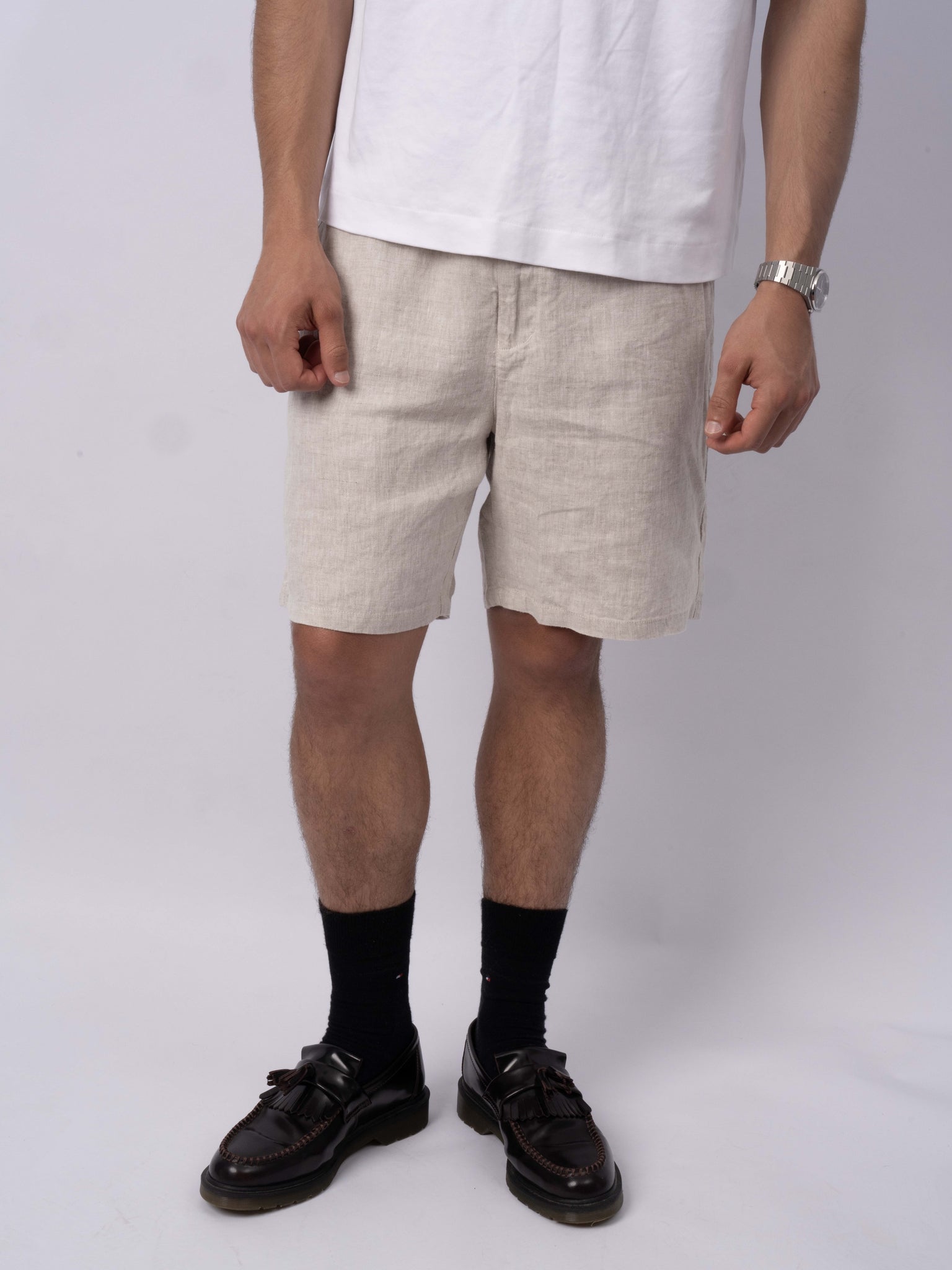 Hørshorts (beige)